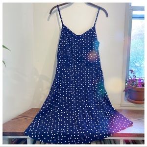 Market & Spruce M Polka Dot Dress with back cutout
